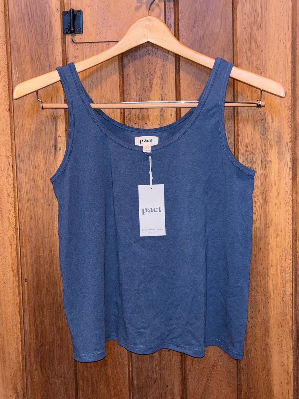 Pact Women's Slate Blue Scoop Tank